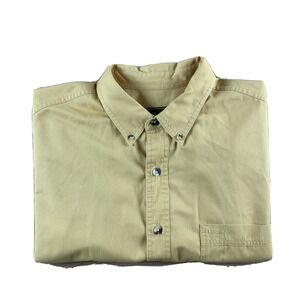 Eddie Bauer Authentic Outdoor Outfitter XLT Yellow Dress Shirt Long Sleeves